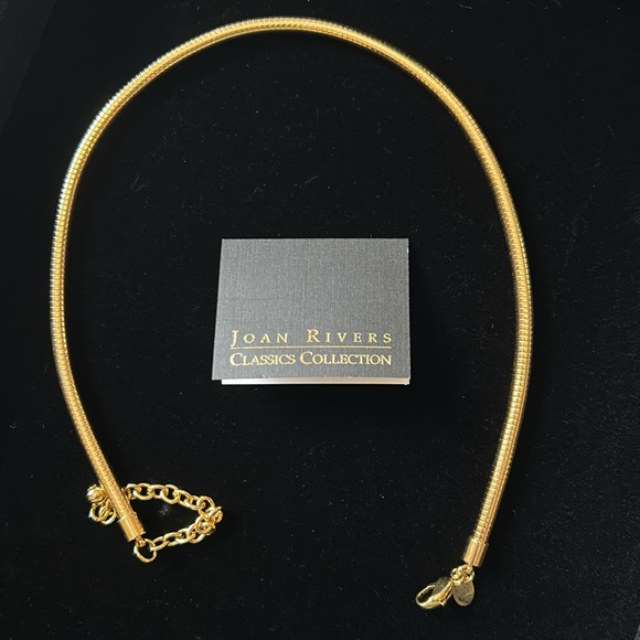 NWT Joan Rivers Gold Tone Snake Chain Necklace Signed - Picture 5 of 6